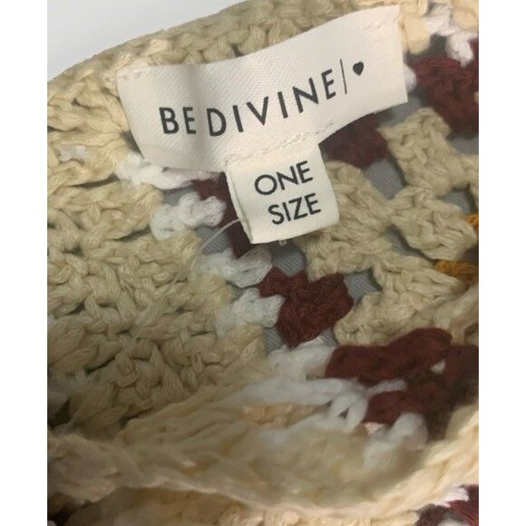 New Boho Crochet Fringe Top Y2K Festival Knit Granny Square Hippie Beach Crop - Picture 5 of 6